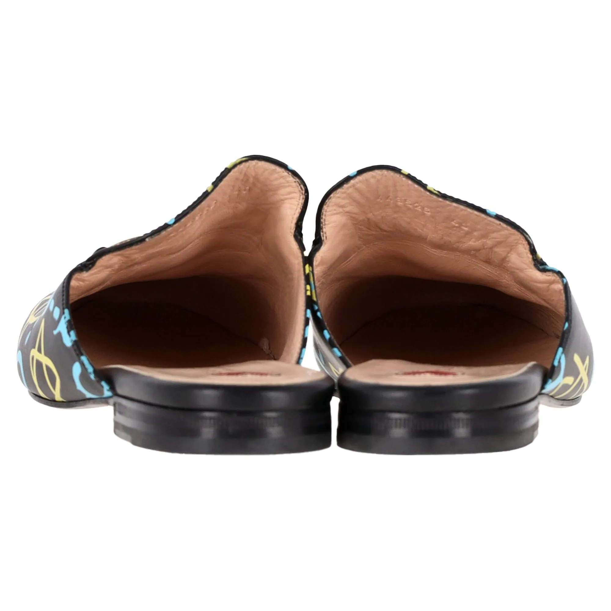 Gucci Ghost Princetown Mules in Black Leather