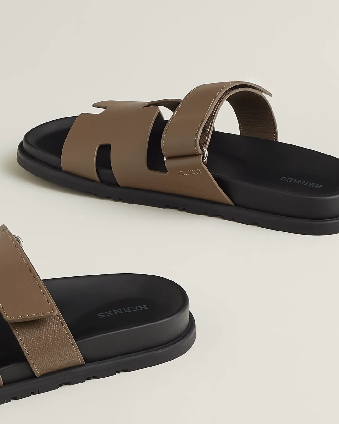Hermes Chypre Sandals "Grey"