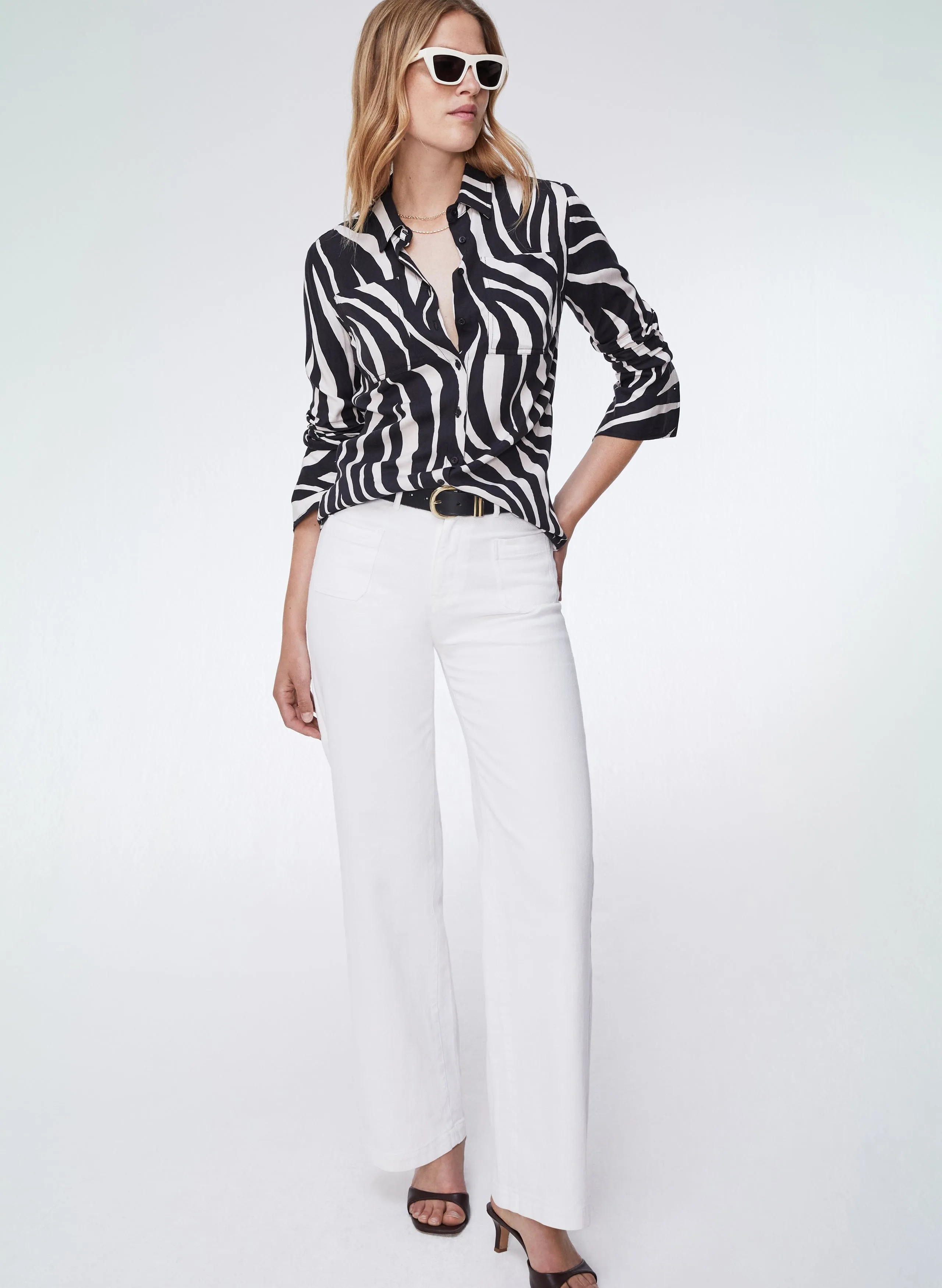Kamilah TENCEL™ Shirt | Black Zebra