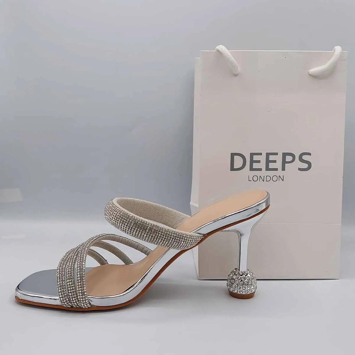 MARION STRAPPY DIAMANTE DESIGN MULE SANDAL
