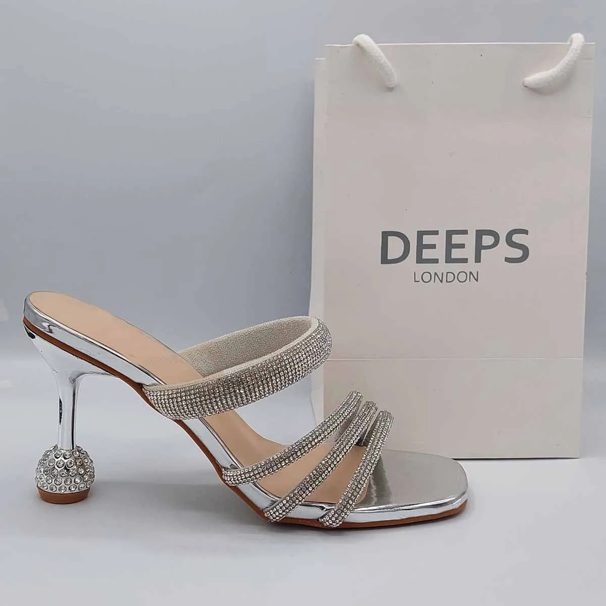 MARION STRAPPY DIAMANTE DESIGN MULE SANDAL
