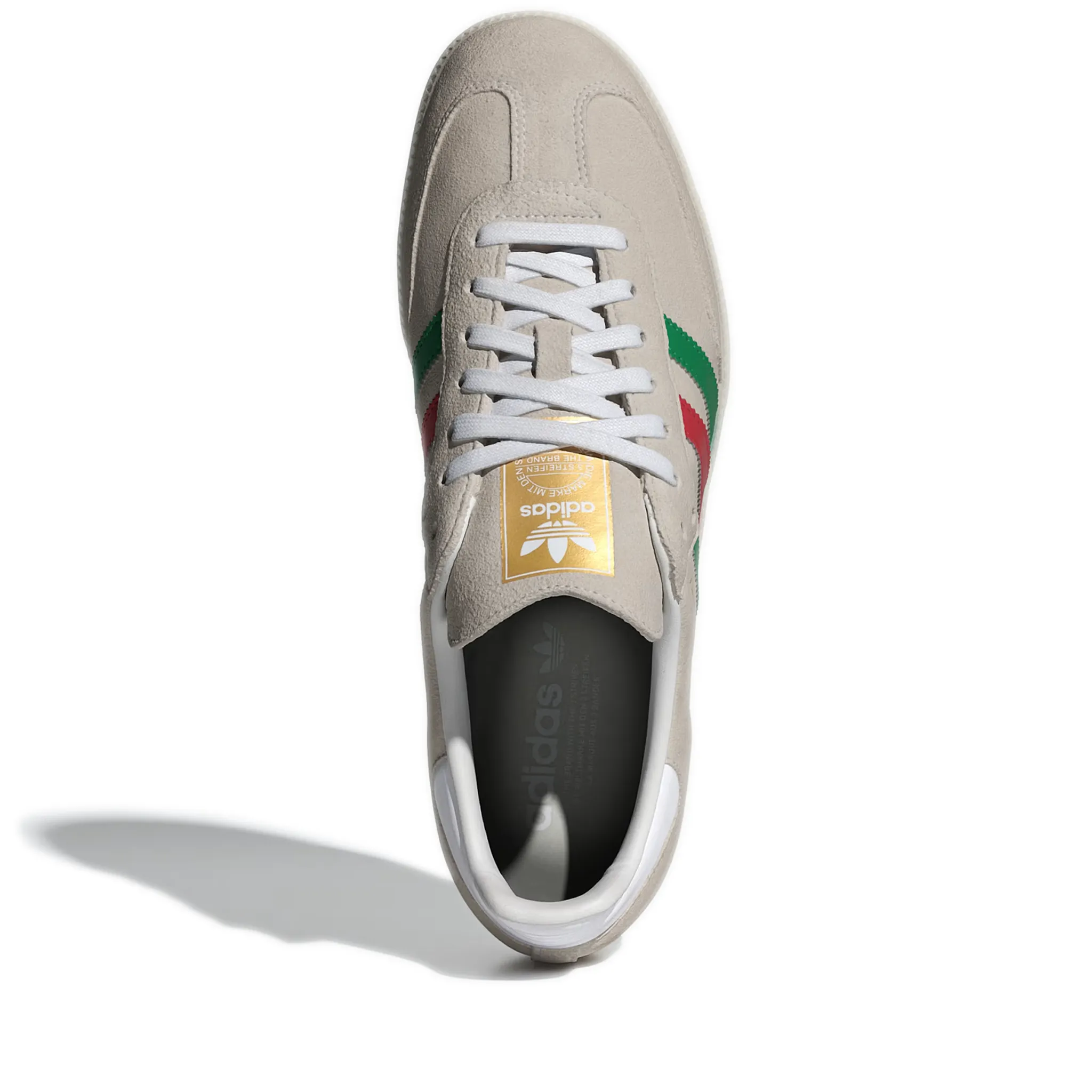 Men's Adidas Samba OG Shoes - Crystal White / Green / Better Scarlet