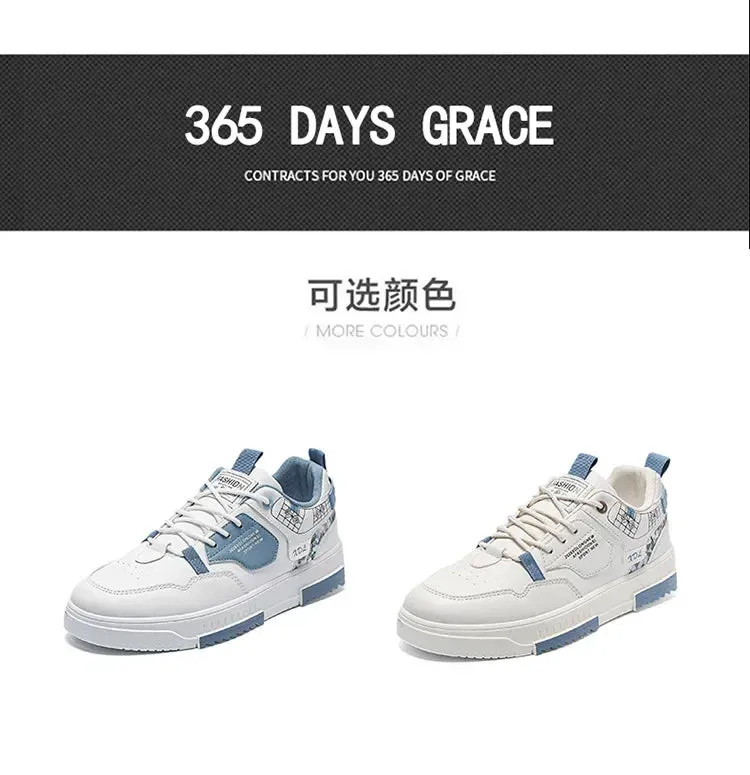 Mens Trendy Patchwork Skate Shoes - Superior Grip, Ventilated Comfort - Secure Lace-up Sneakers for Everyday Style