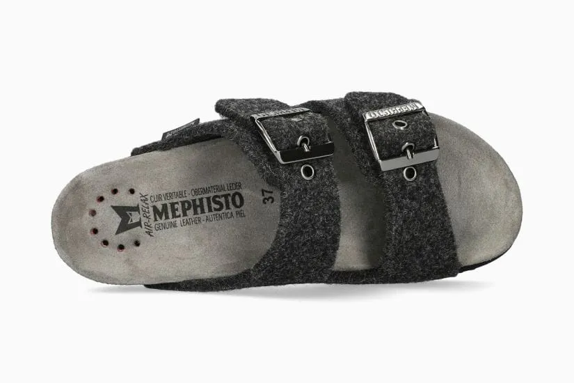 Mephisto Women's Hester Fuzzy Sandals- Sweety Carbon