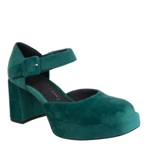 NAKED FEET - ESTONIA in EMERALD Heeled Clogs