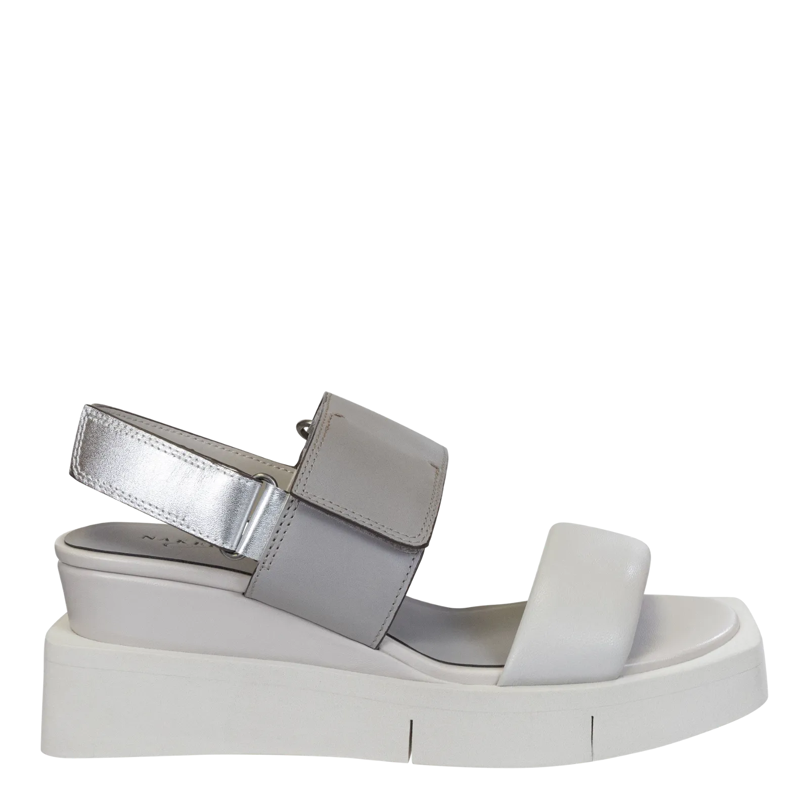 NAKED FEET - PARADOX in GREY Wedge Sandals