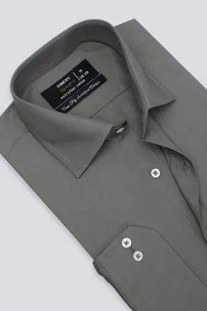 Olive Oxford Textured Formal Shirt