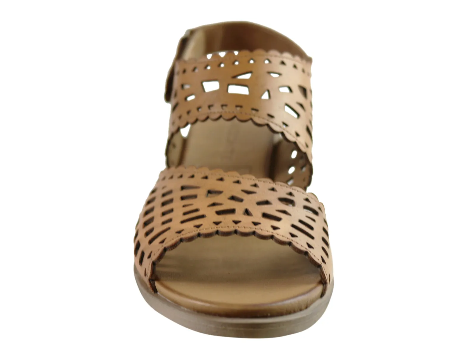 Orizonte Kelvy Womens European Comfortable Leather Low Heel Sandals