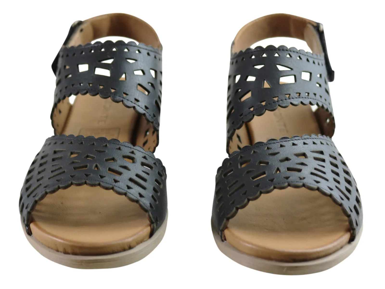 Orizonte Kelvy Womens European Comfortable Leather Low Heel Sandals