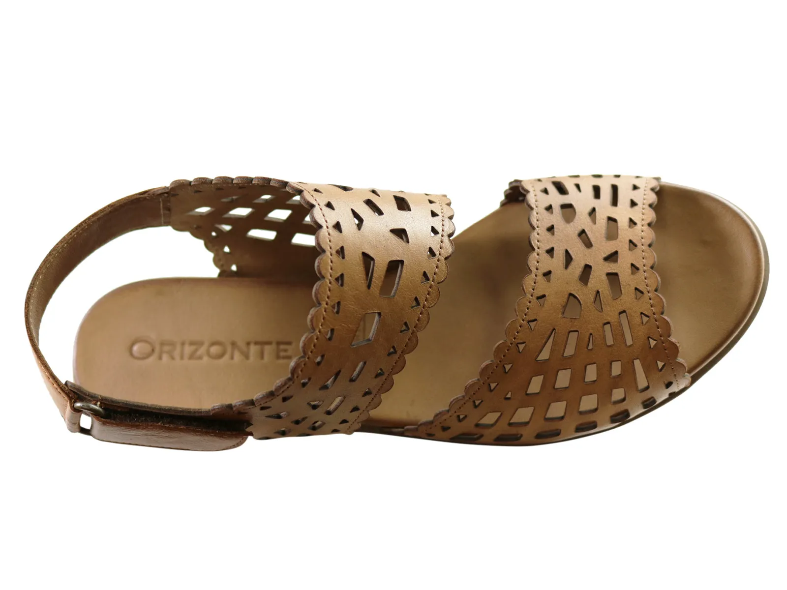 Orizonte Kelvy Womens European Comfortable Leather Low Heel Sandals