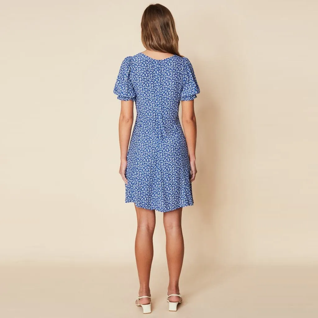 Palma Mini Dress (Maddy Floral Blue)