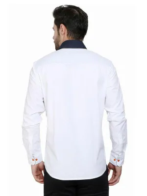 Pocket design white shirt