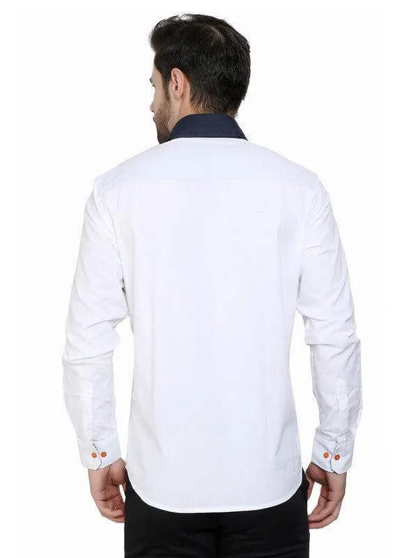 Pocket design white shirt