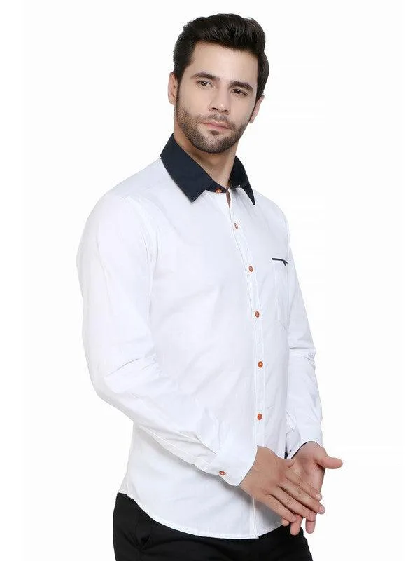 Pocket design white shirt