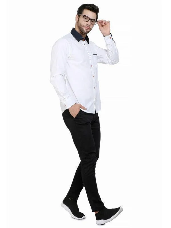 Pocket design white shirt