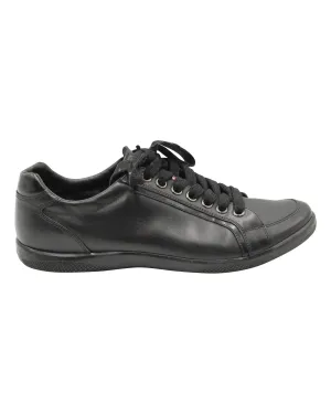 Prada Low Top Sneakers in Black Leather