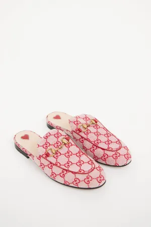 Red GG Canvas Princeton Mule