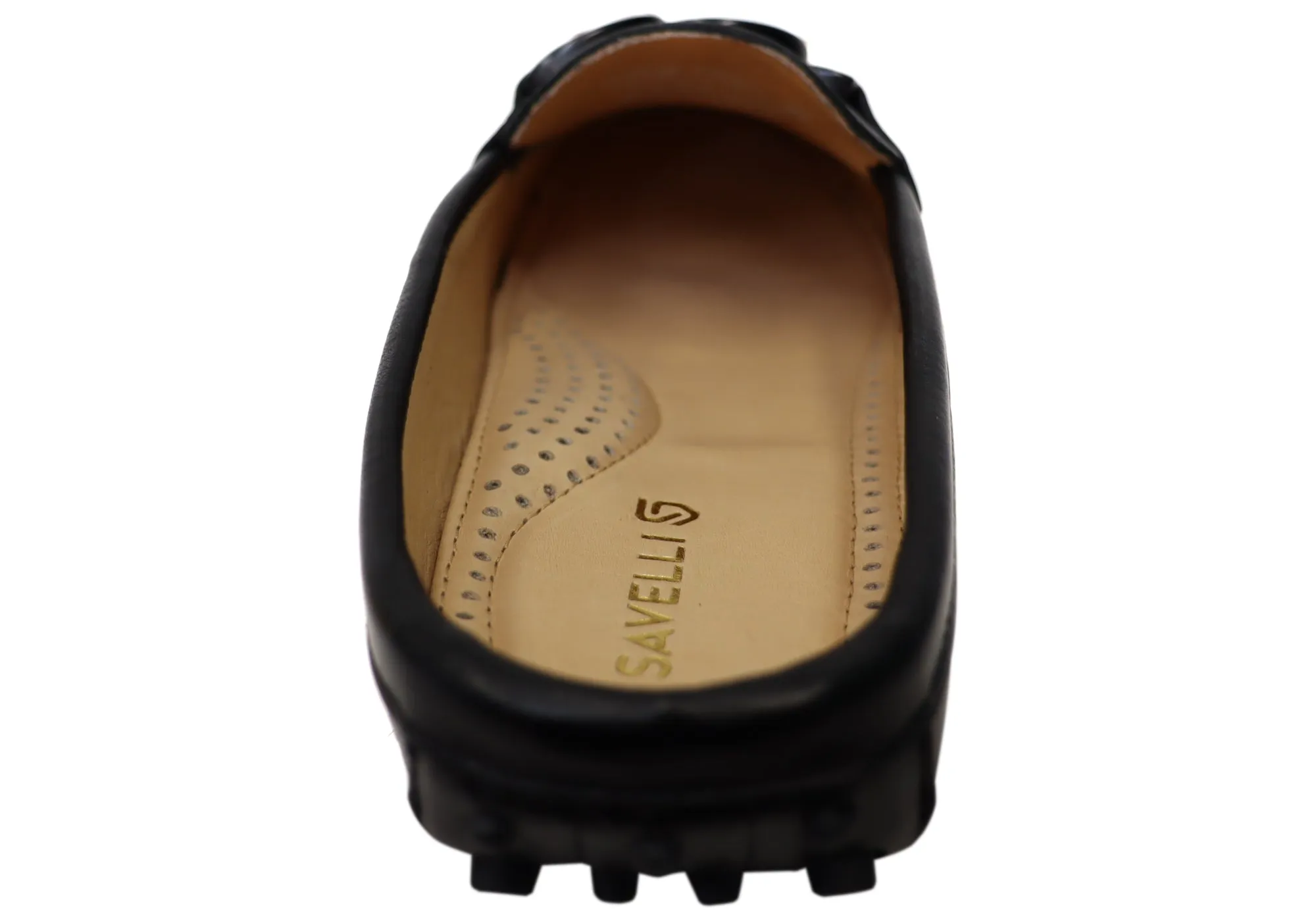 Savelli Paula Womens Brazilian Leather Closed Toe Open Back Mules