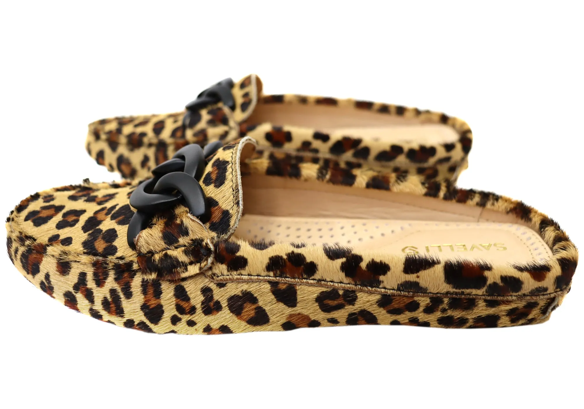 Savelli Paula Womens Brazilian Leather Closed Toe Open Back Mules