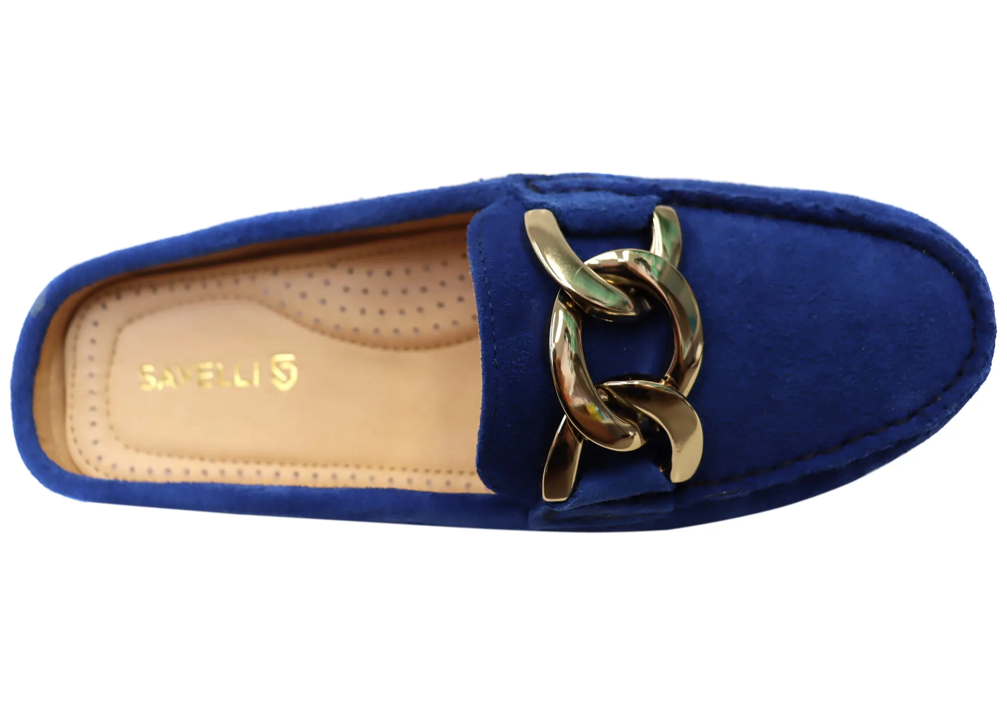 Savelli Paula Womens Brazilian Leather Closed Toe Open Back Mules