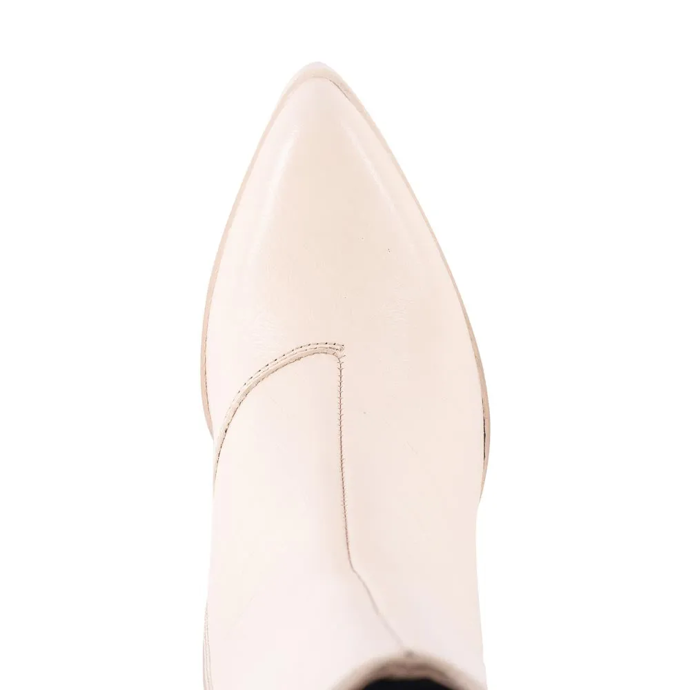 Seychelles Begging You Tall Boot in Cream Coco Leather