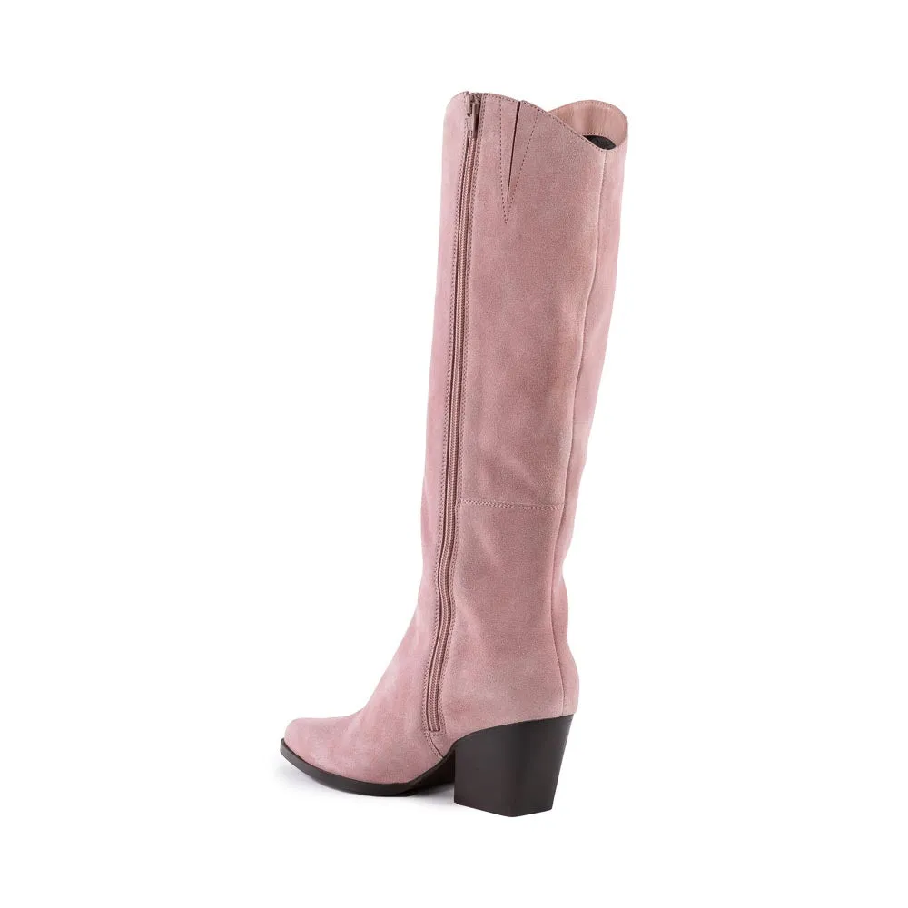 Seychelles Begging You Tall Boot in Suede Blush