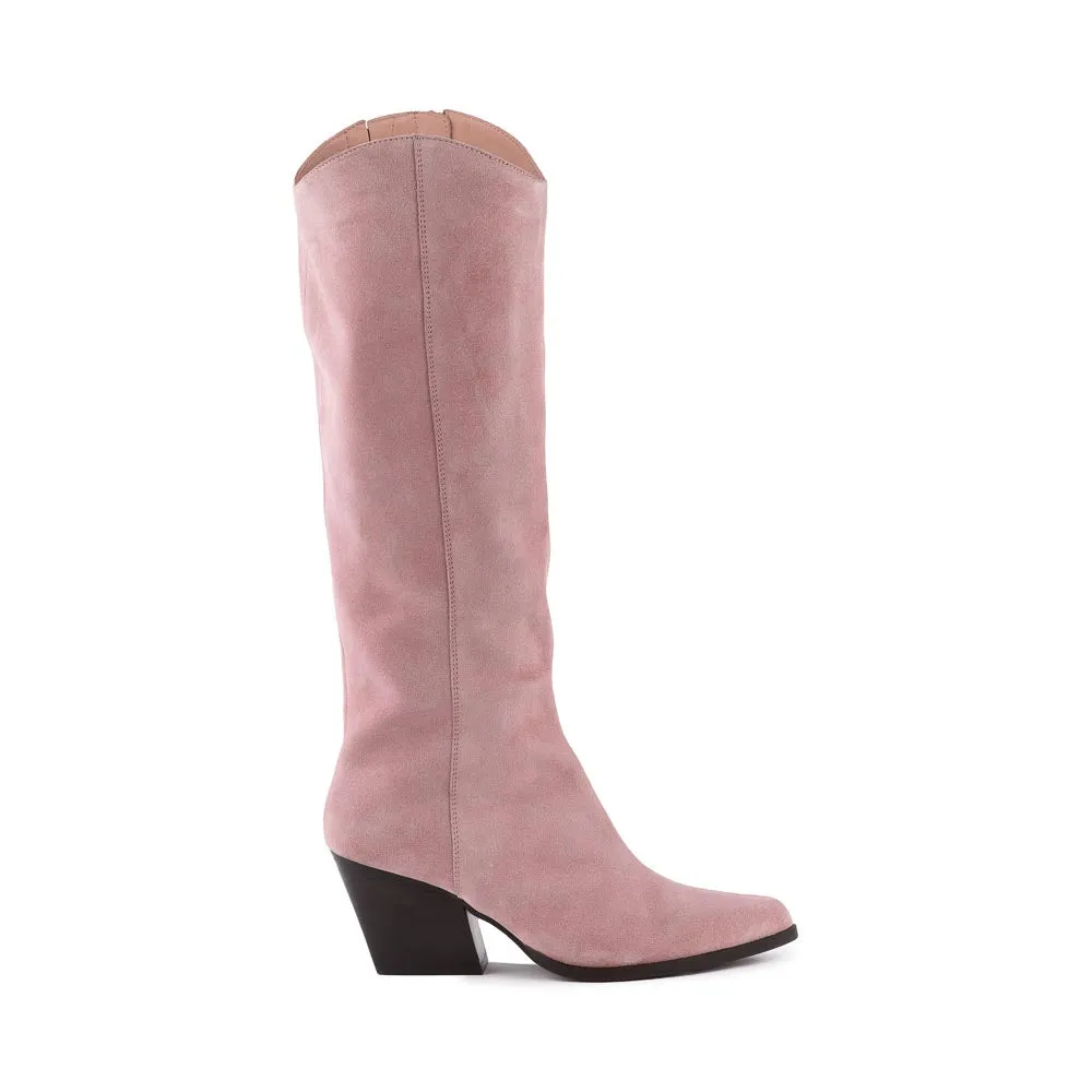 Seychelles Begging You Tall Boot in Suede Blush
