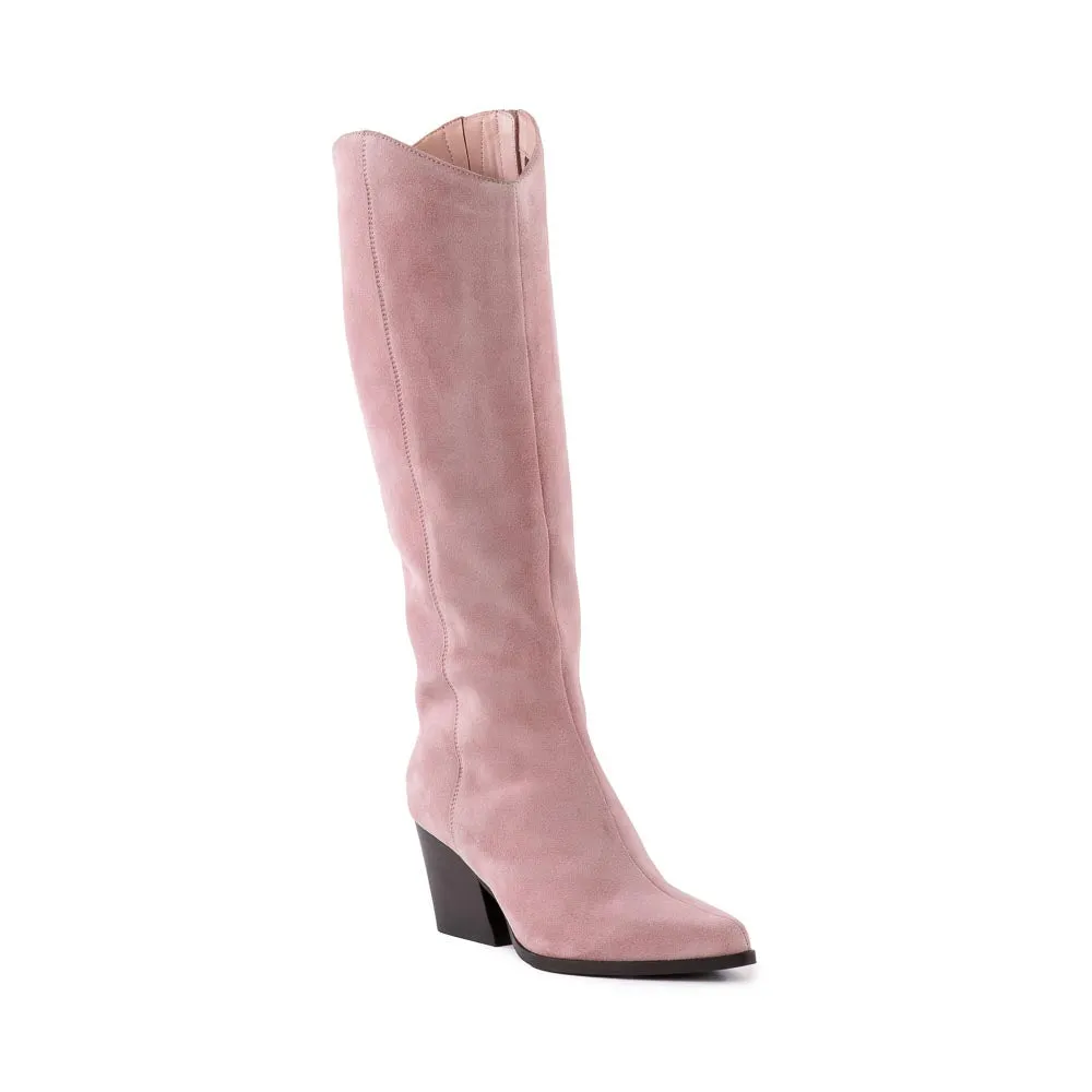 Seychelles Begging You Tall Boot in Suede Blush