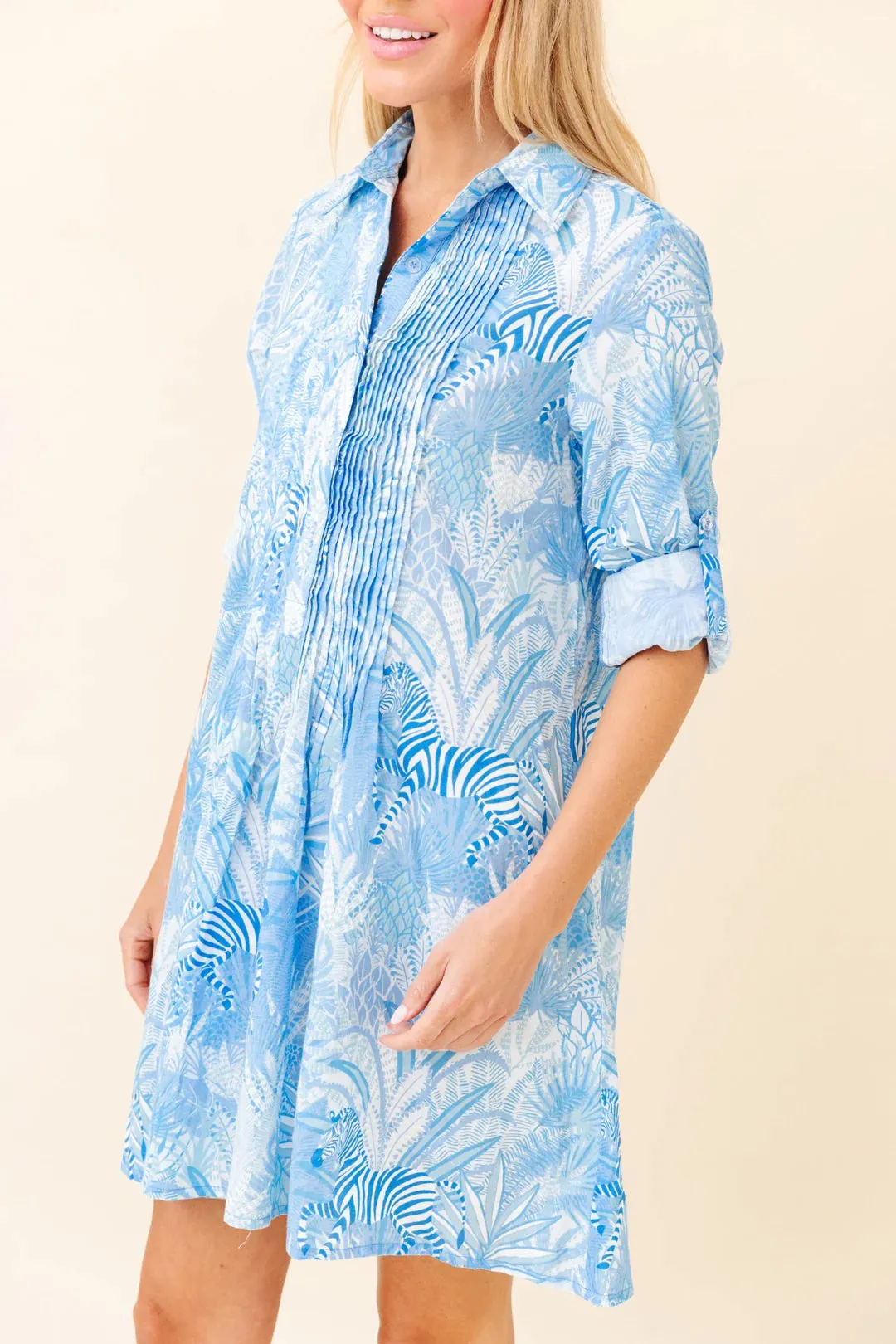 Sheridan French Mallory Dress-Blue Zebra