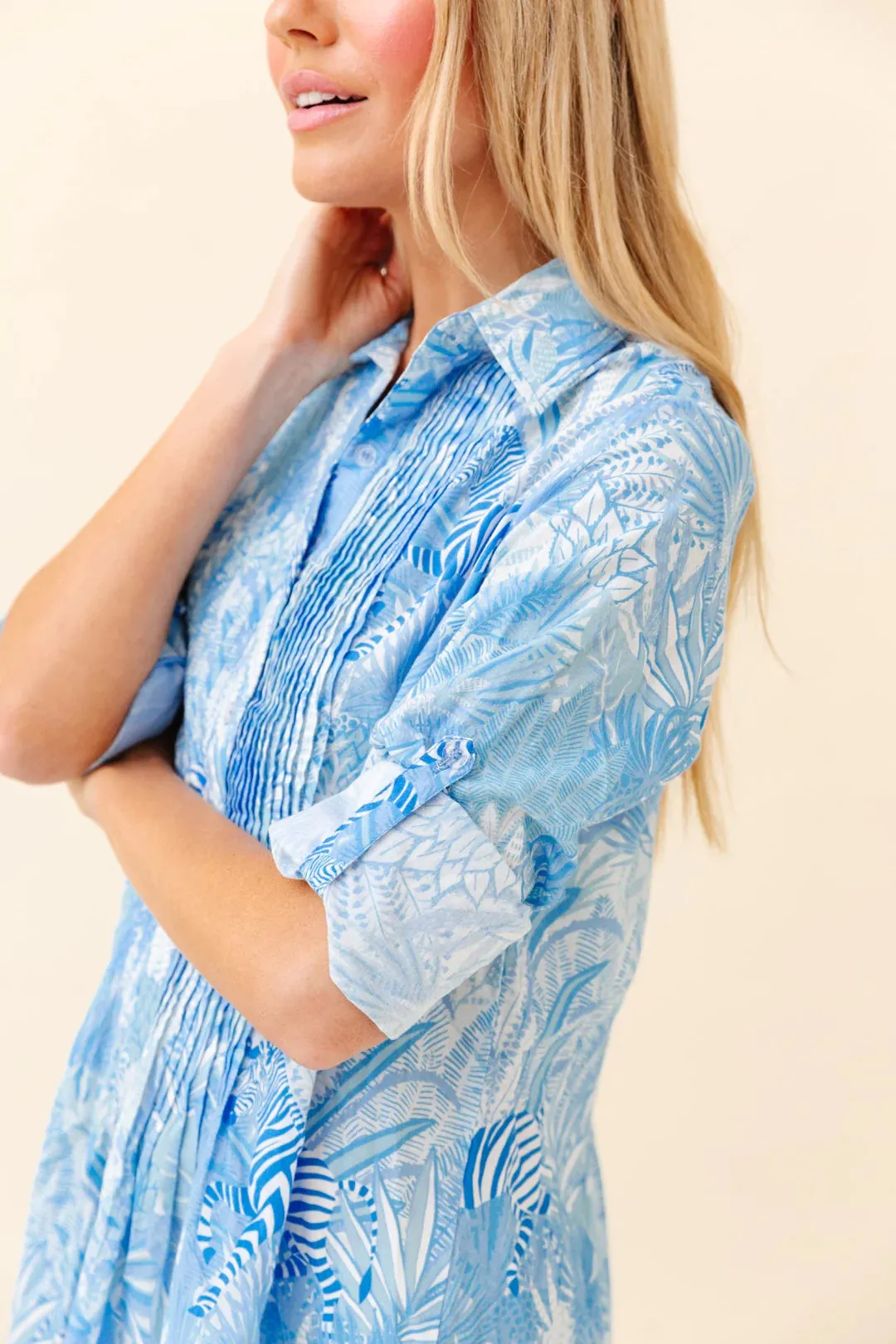 Sheridan French Mallory Dress-Blue Zebra