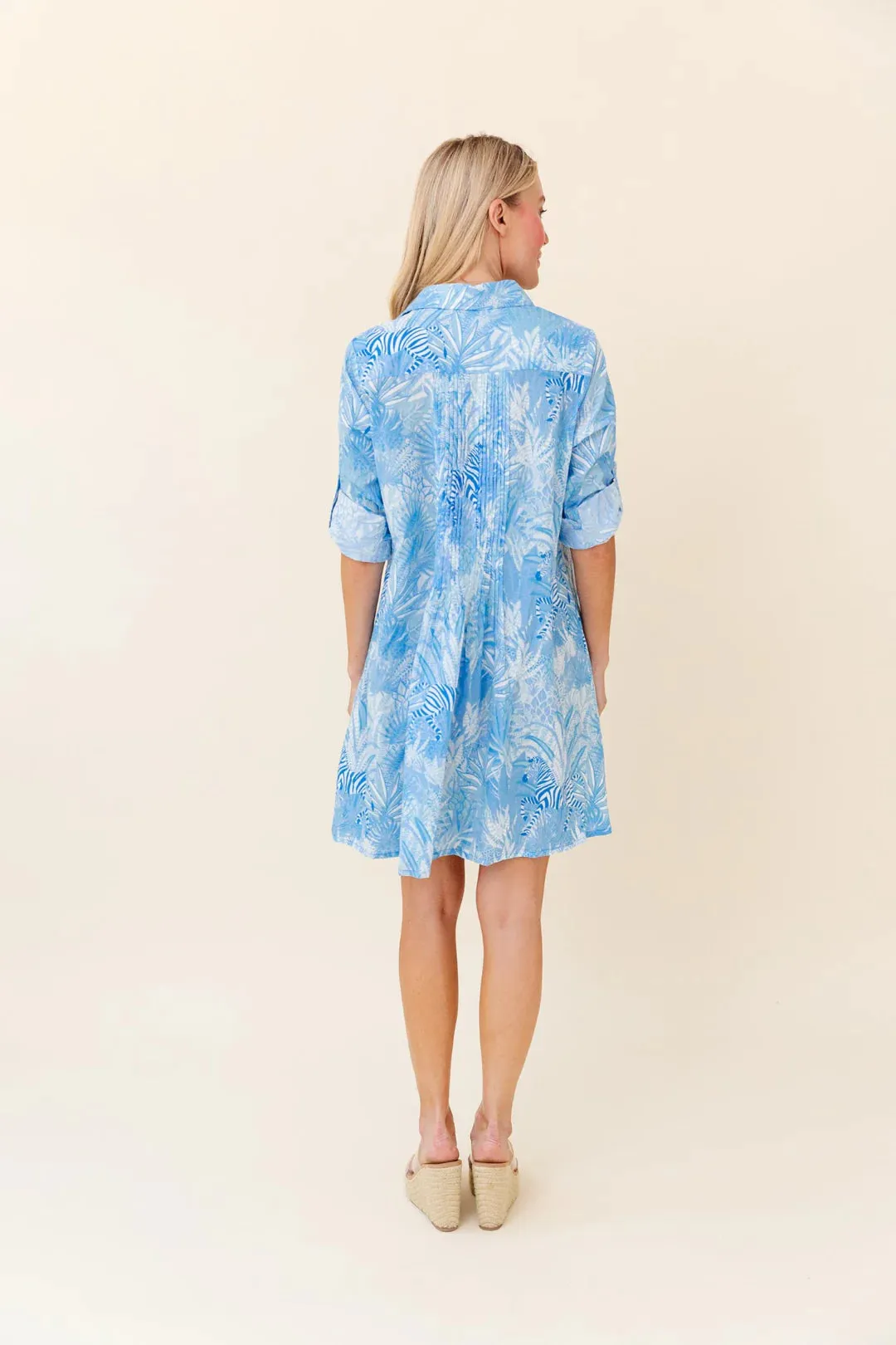 Sheridan French Mallory Dress-Blue Zebra