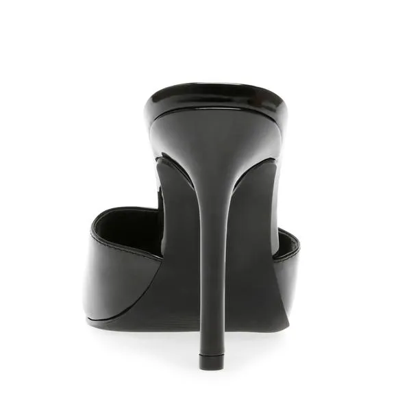 Signal Patent Mules Slip On Hi Heels - Black Patent