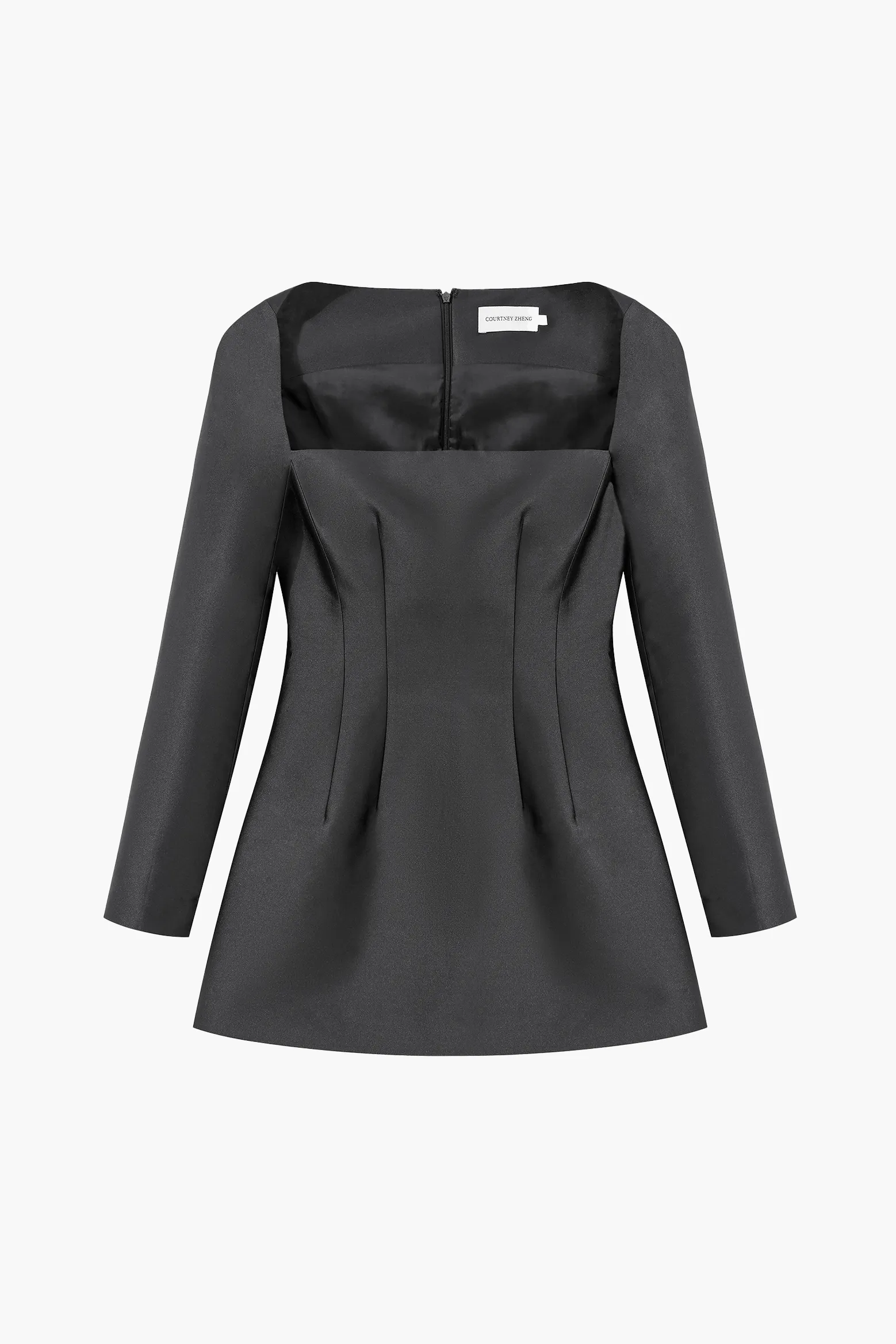 SILK WOOL WIDE NECK L/S DRESS