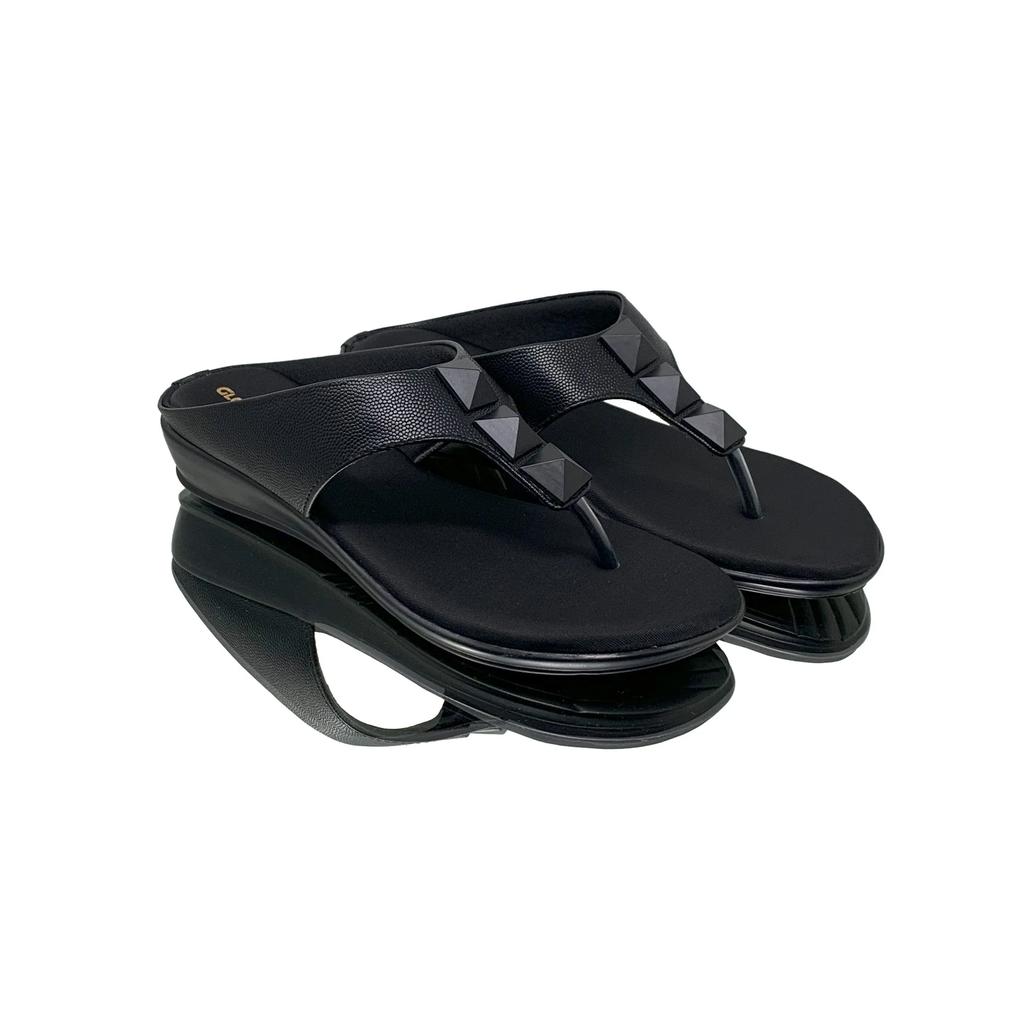 Sleek Step Studded Wedges