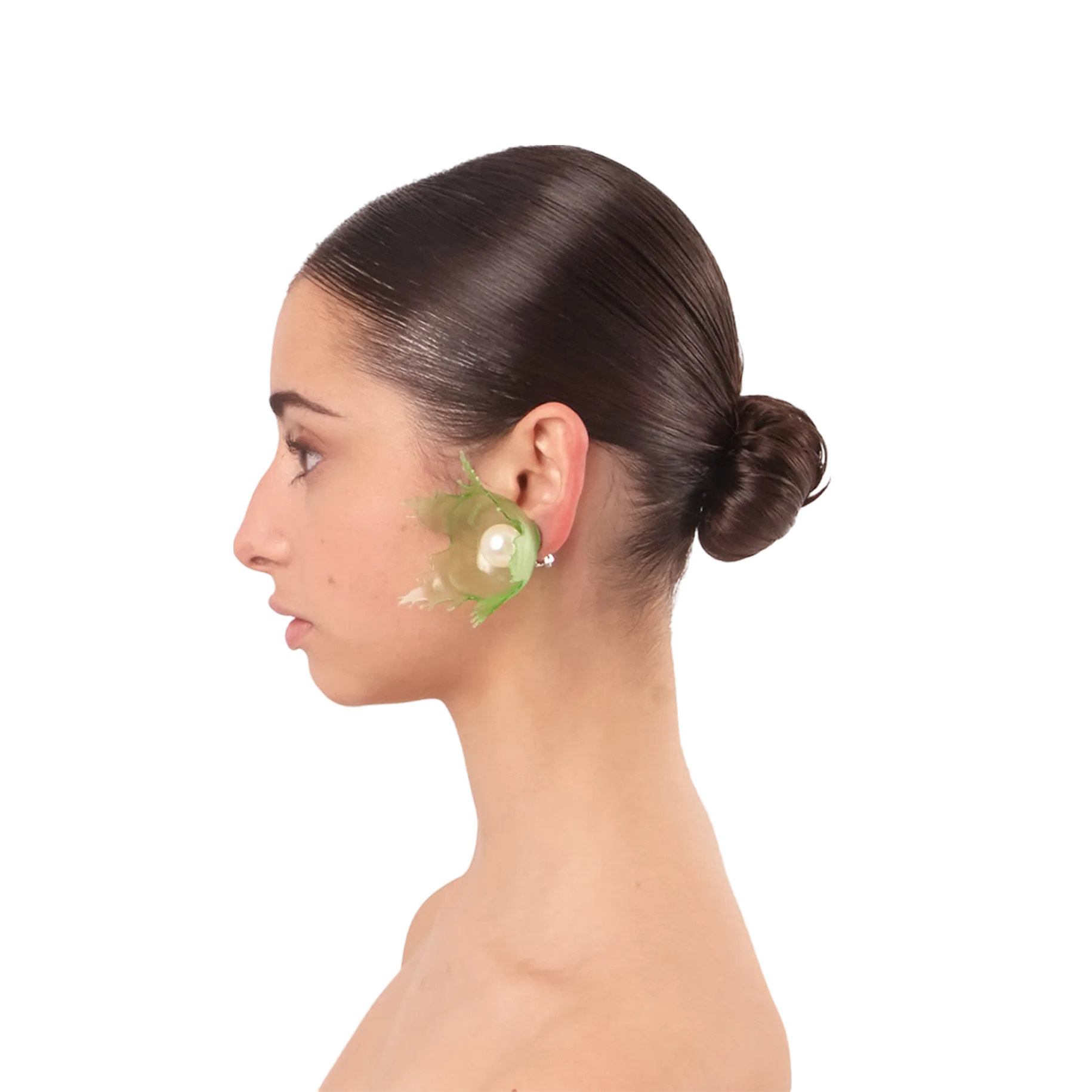Splash Earrings — Translucent Green / Pearl