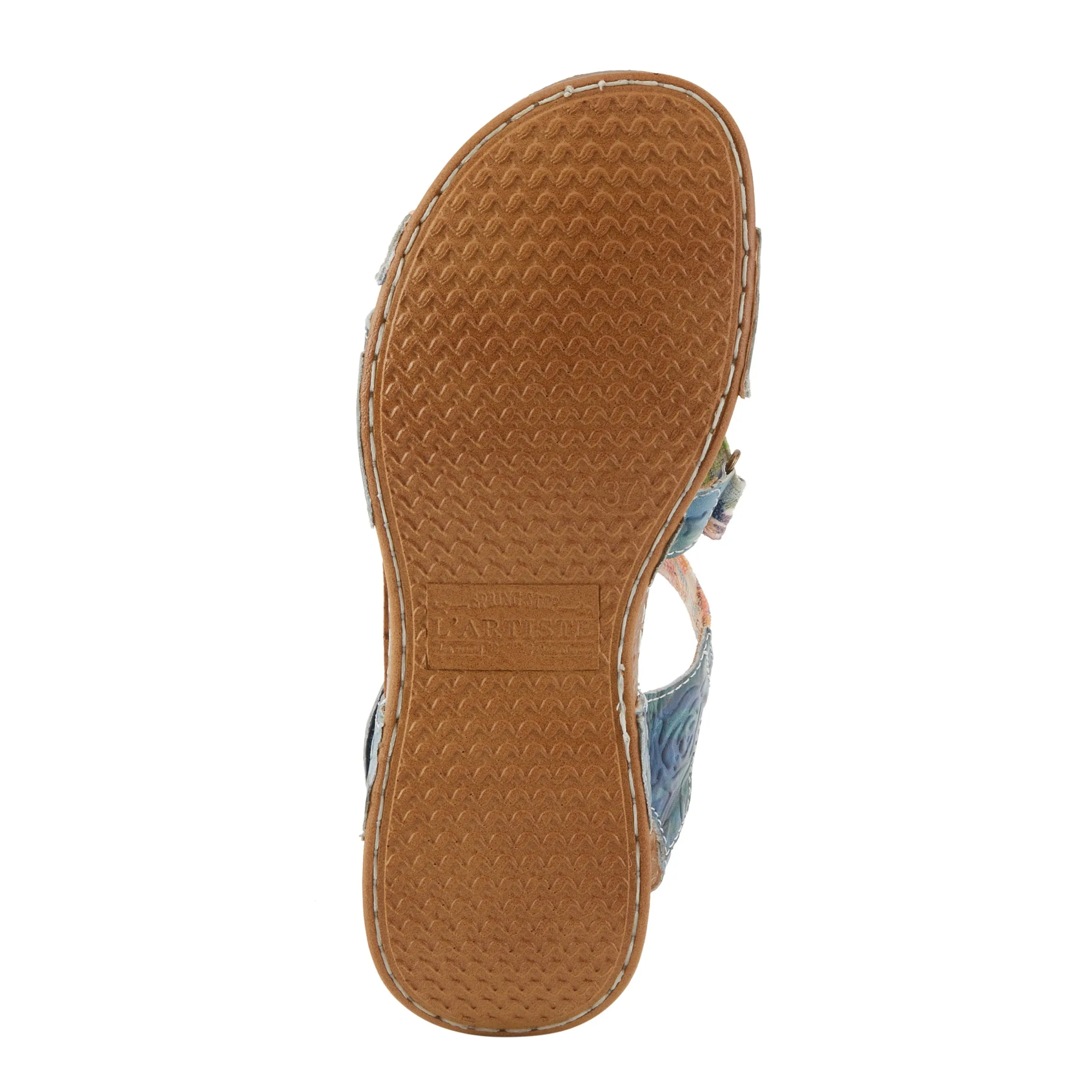 Spring Step Shoes L'Artiste Collette Women's Casual Floral Leather Sandals