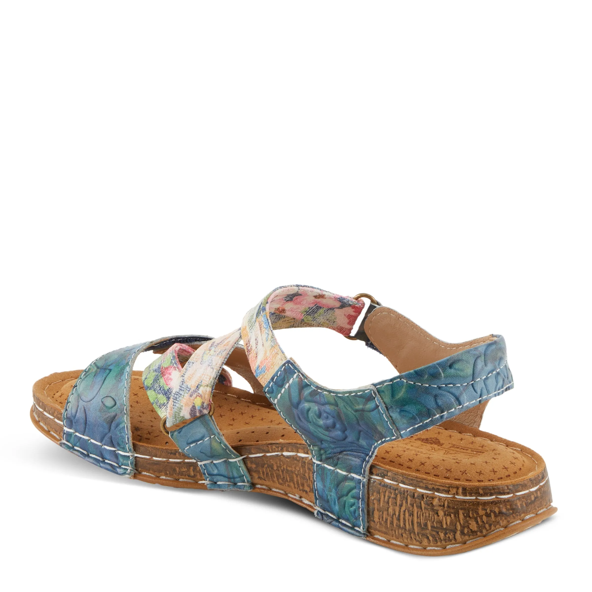 Spring Step Shoes L'Artiste Collette Women's Casual Floral Leather Sandals