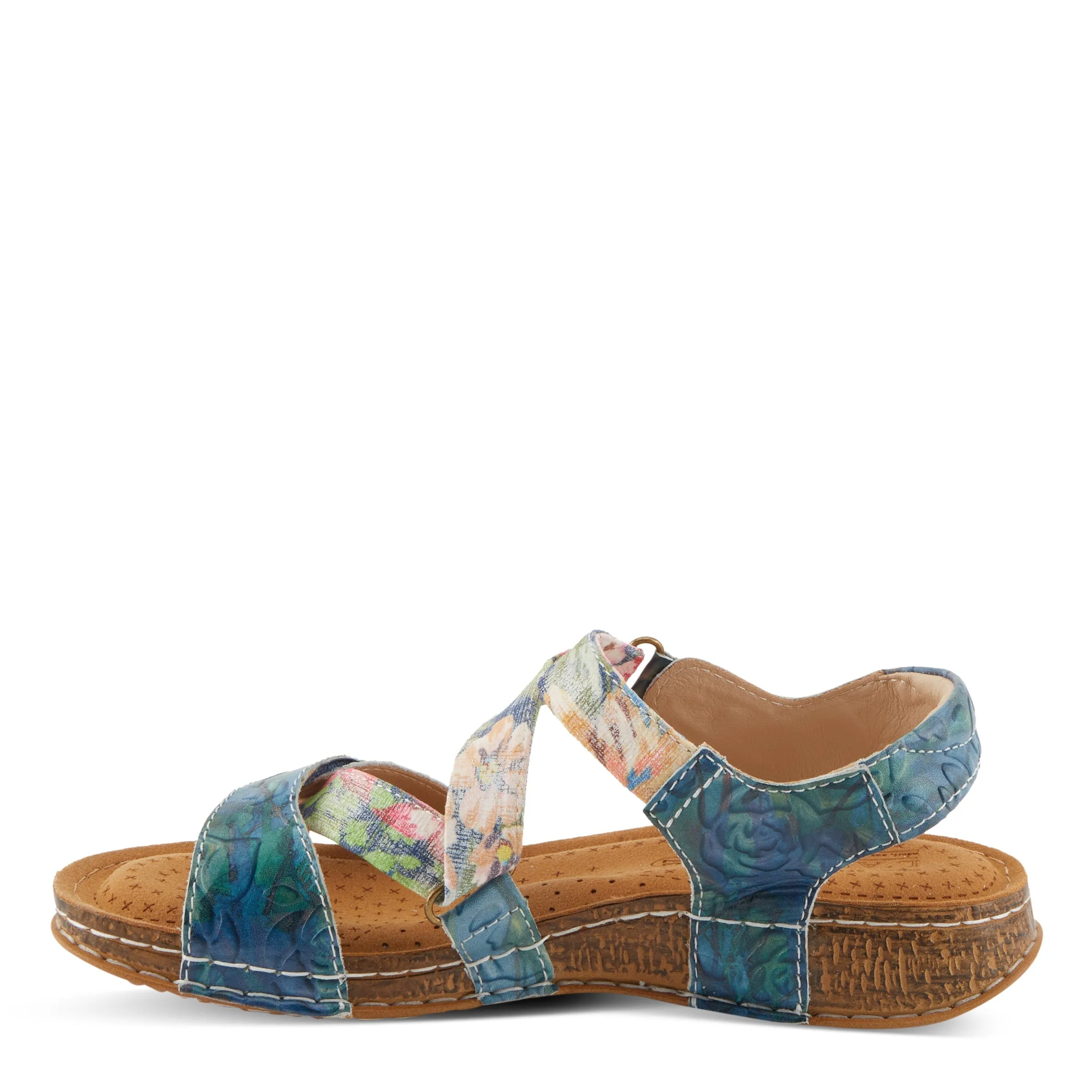 Spring Step Shoes L'Artiste Collette Women's Casual Floral Leather Sandals