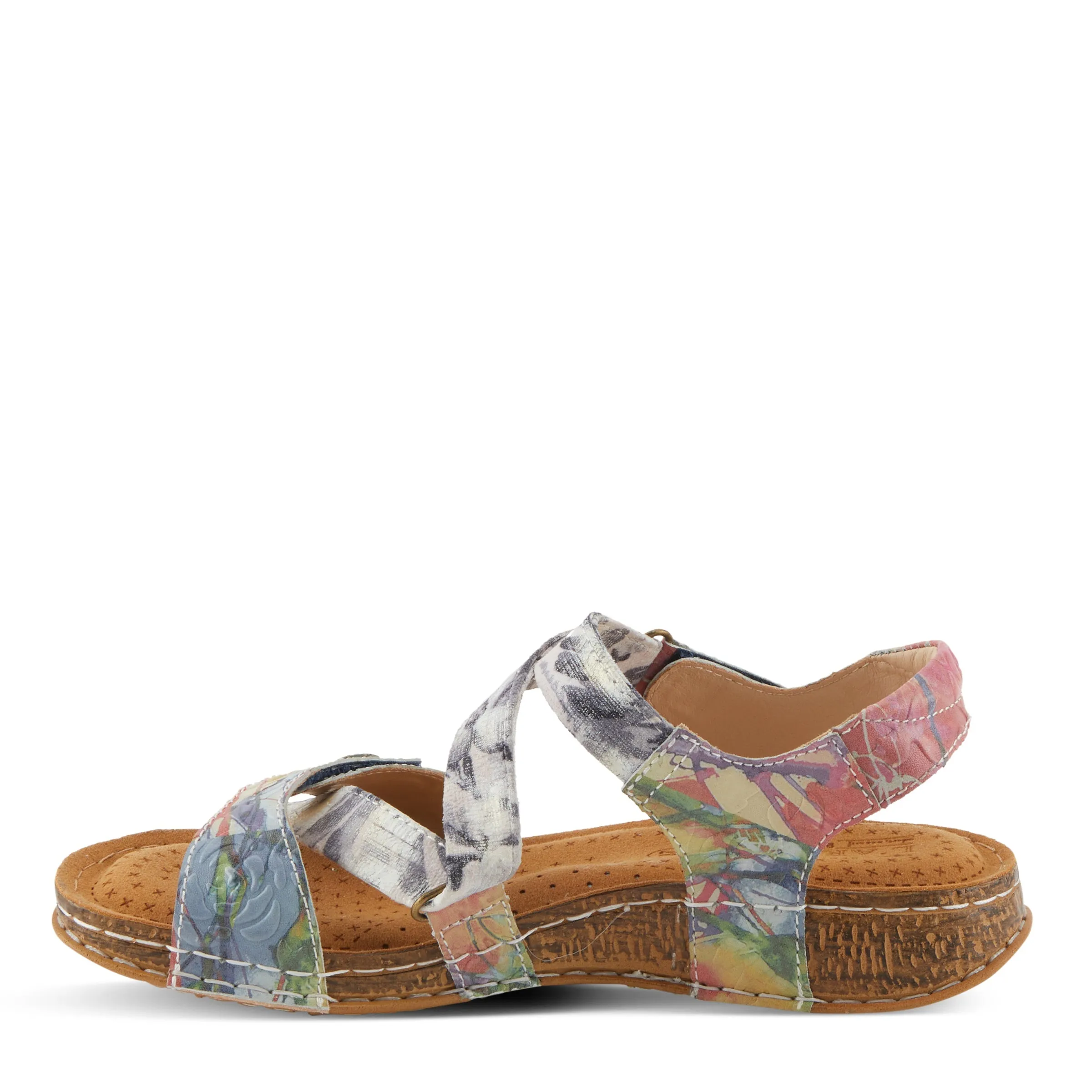 Spring Step Shoes L'Artiste Collette Women's Casual Floral Leather Sandals