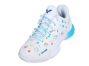 [VICTOR X DORAEMON] P-DRMJR A Bright White Junior Court Shoes