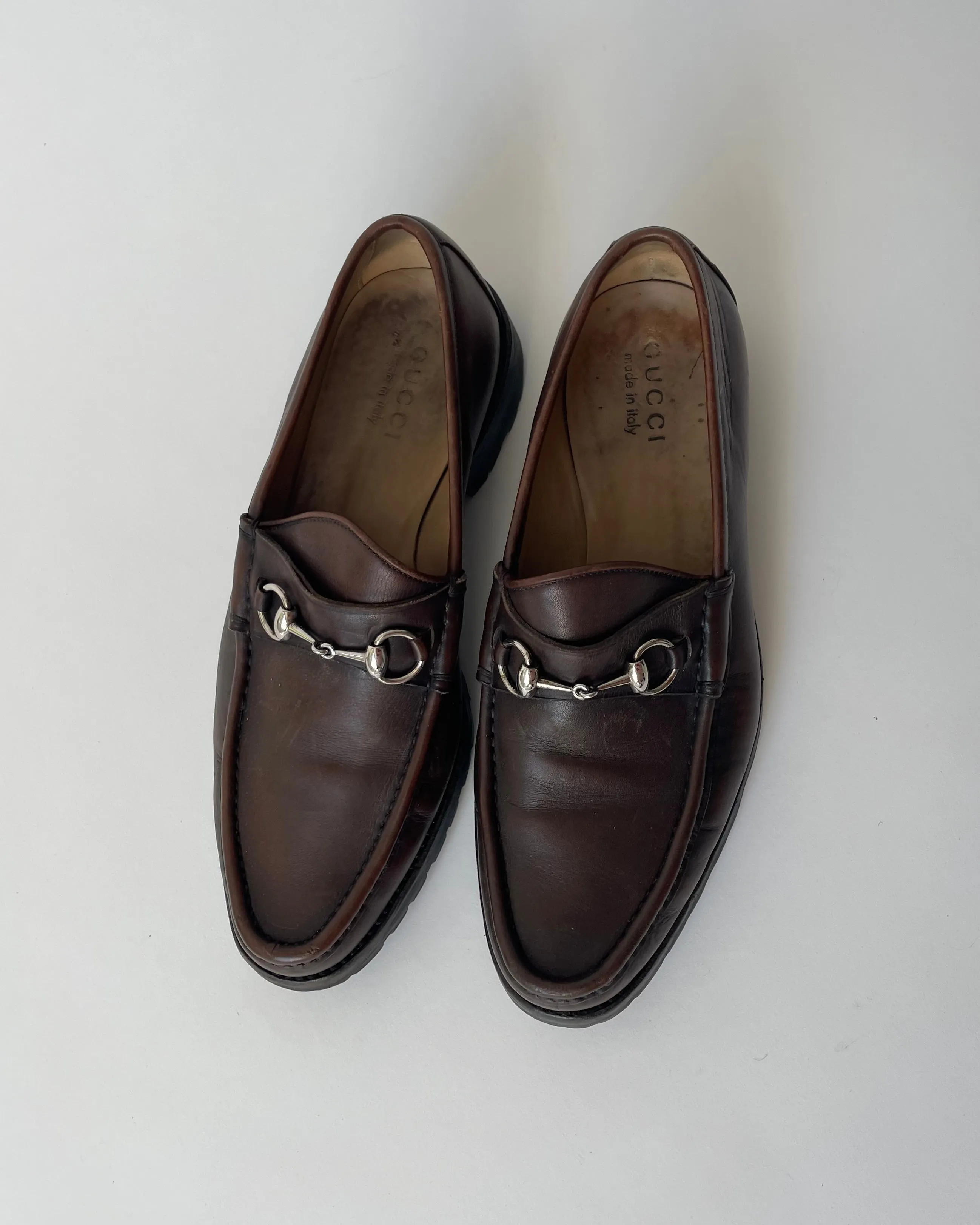 Vintage Brown Gucci Loafers