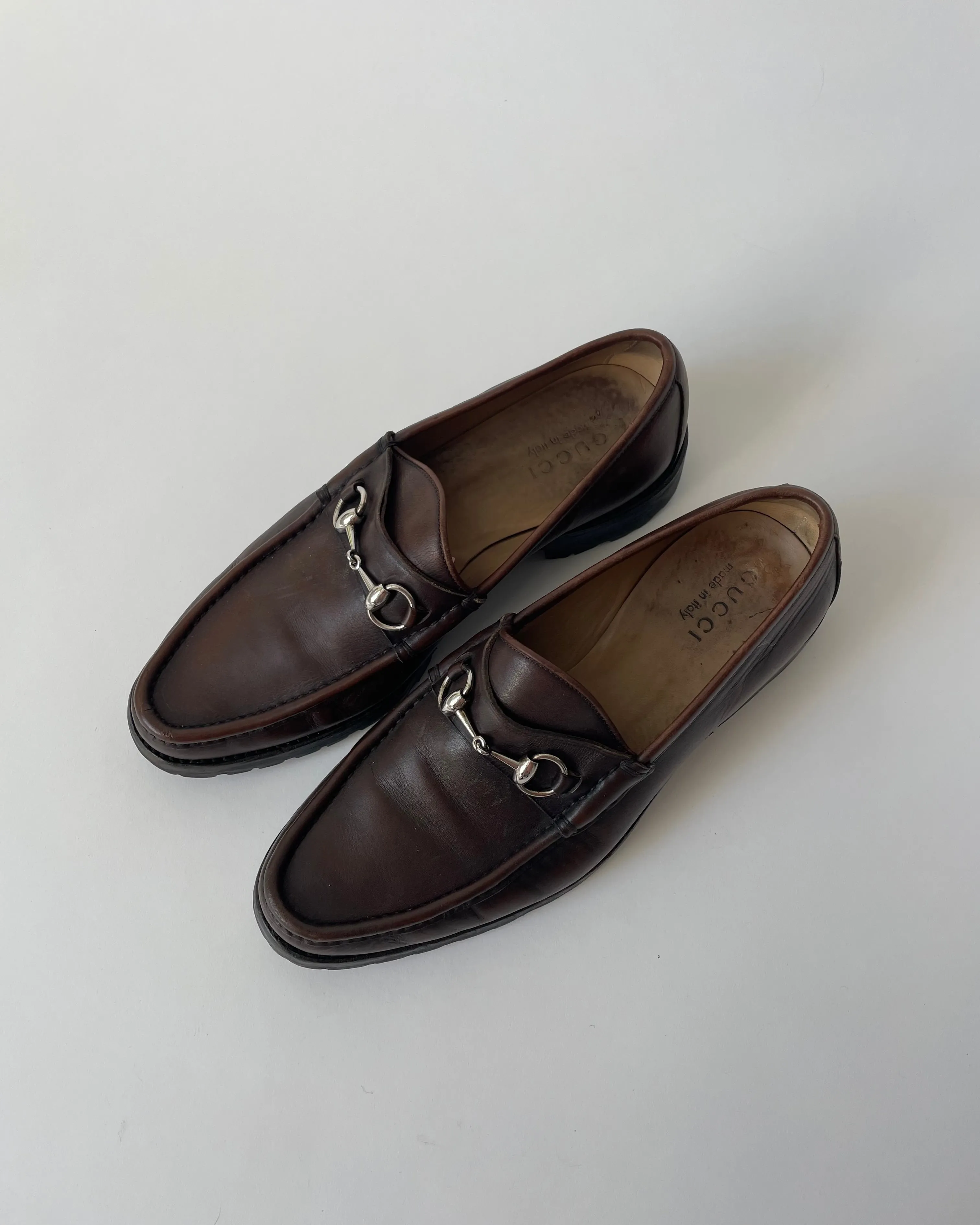 Vintage Brown Gucci Loafers