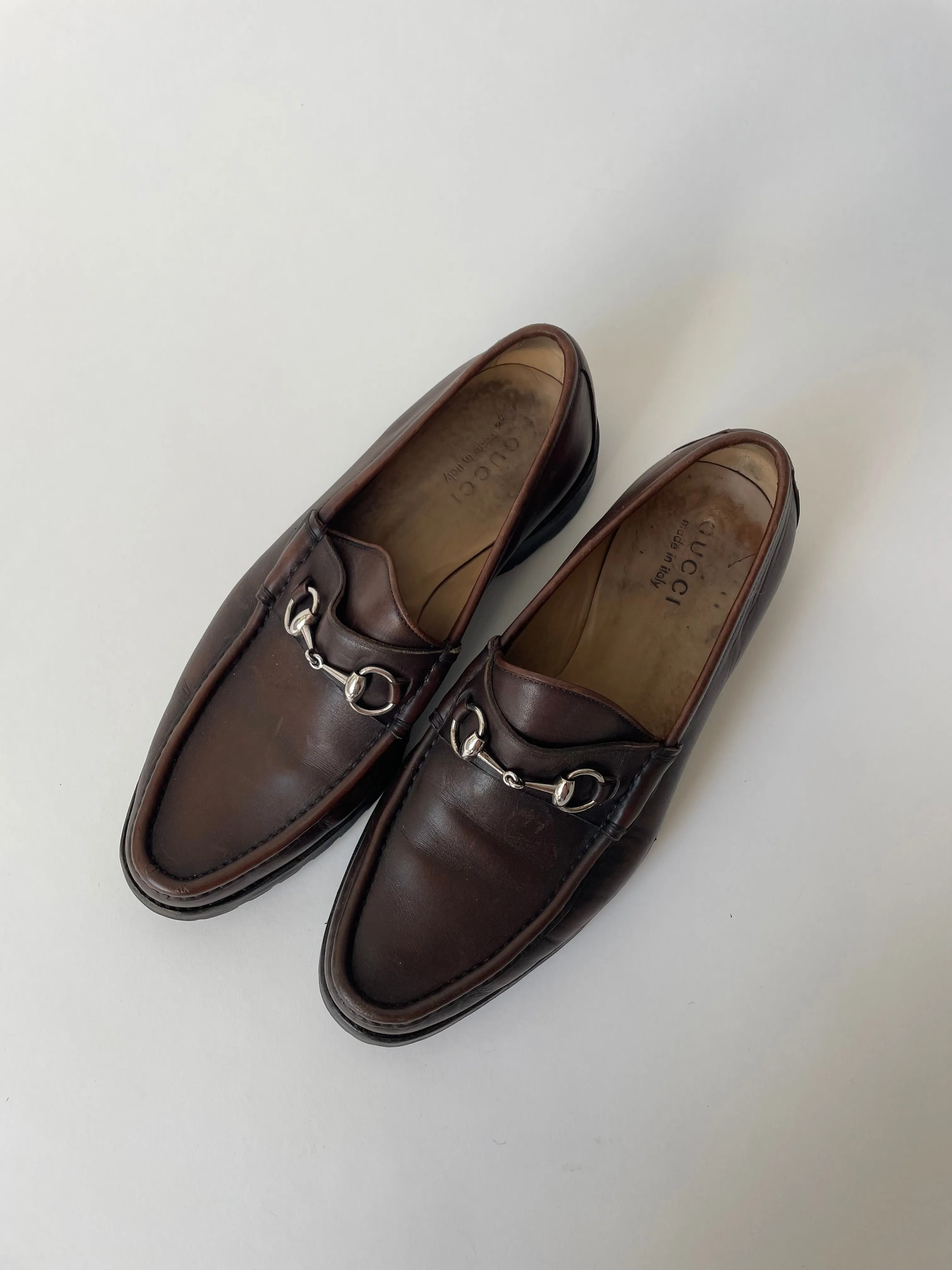 Vintage Brown Gucci Loafers