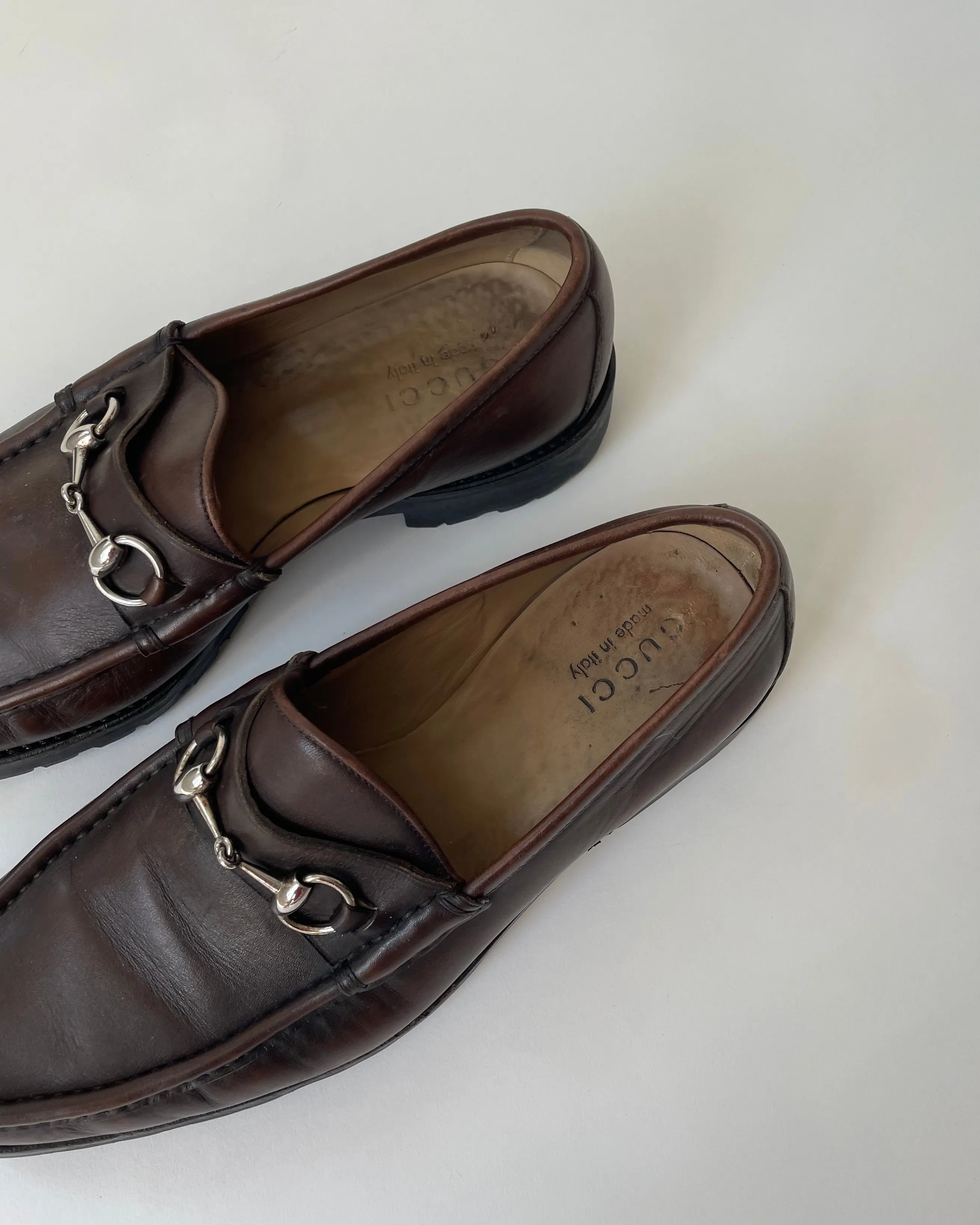 Vintage Brown Gucci Loafers