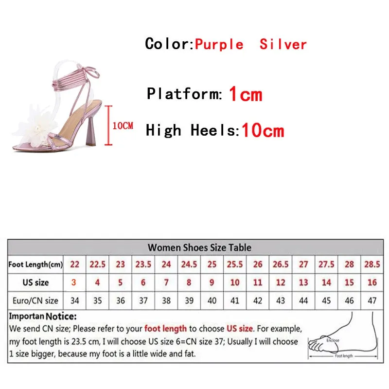 Women flower detail Ankle Strap Sandals