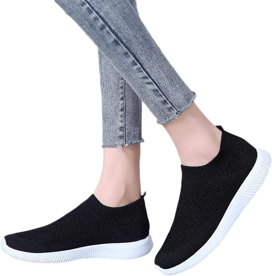 Women's Fashion Sneaker Non Slip Breathable Lightweight Comfortable Lace Up Slip On Tennis Shoes Arch Support Loafers Shoes for Women Waterproof Sneakers Women