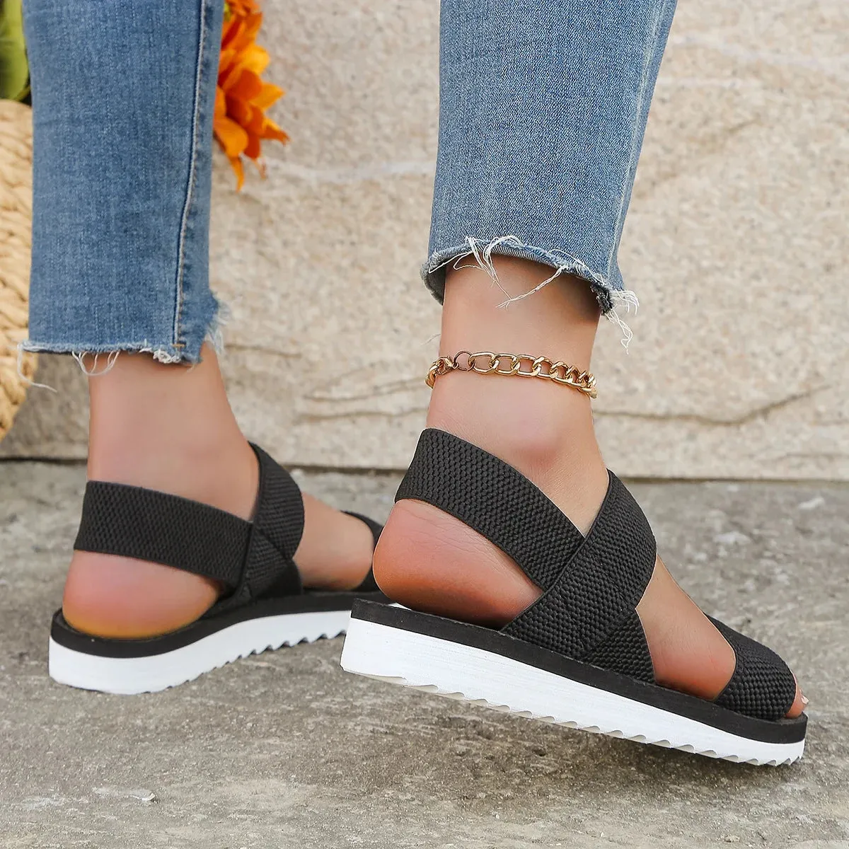Women's Fashion Trend Anti-Slip Comfortable Flat Sandals