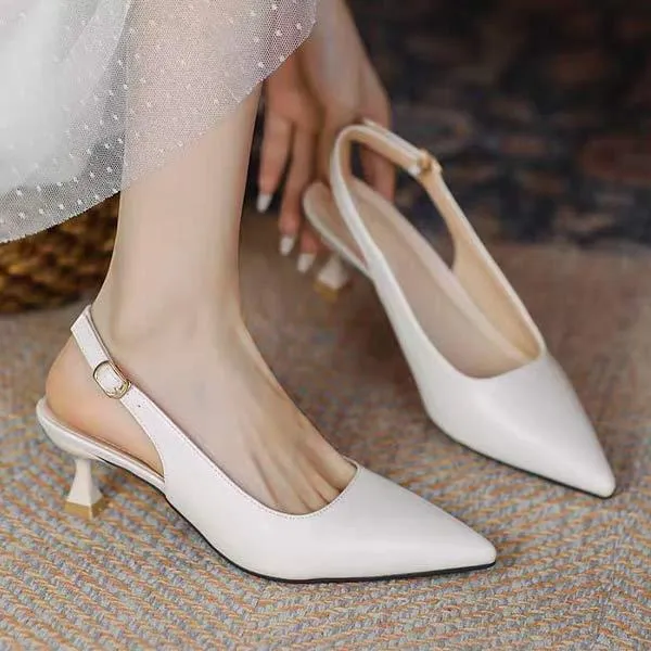 Women's Pointed-toe High Heel Slingback Sandals 06558126C