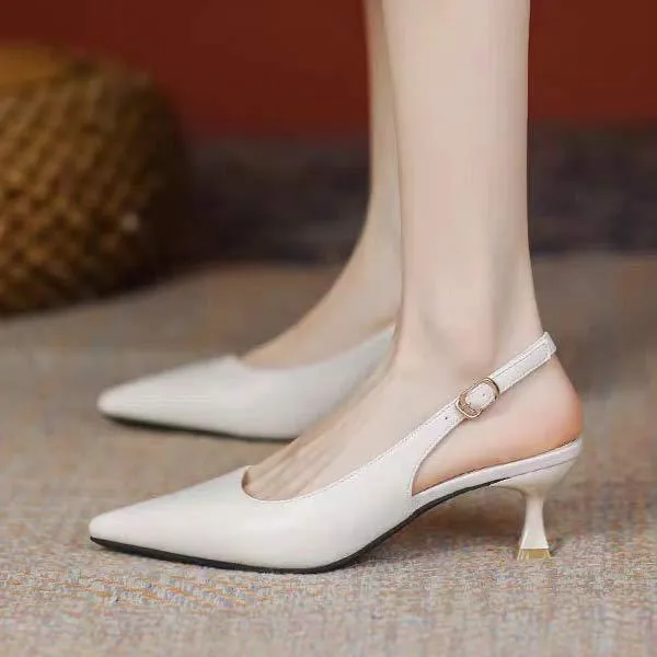 Women's Pointed-toe High Heel Slingback Sandals 06558126C