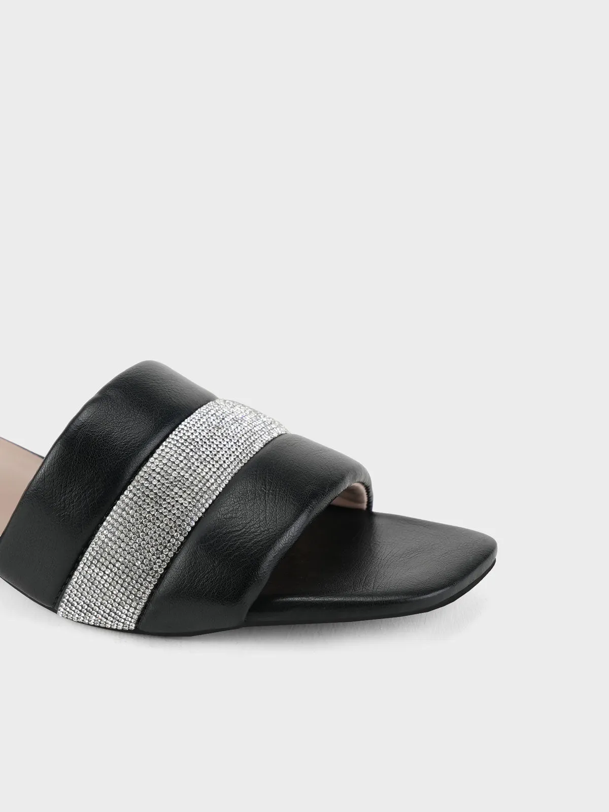 Womens "AGLET" Decorated Open Toe Slippers